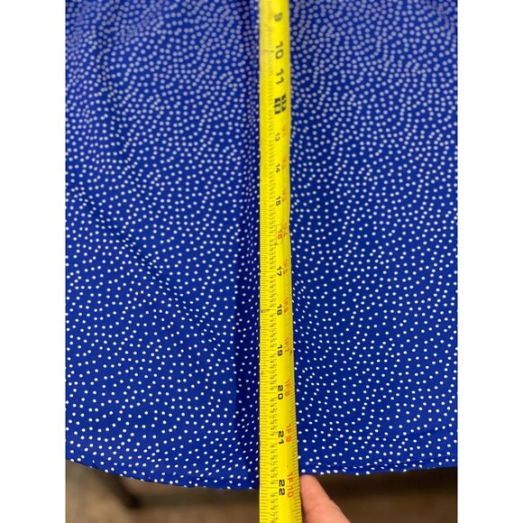 Allison Joy Blue Polka Dot Off-Shoulder Blouse Womens S - Picture 13 of 13